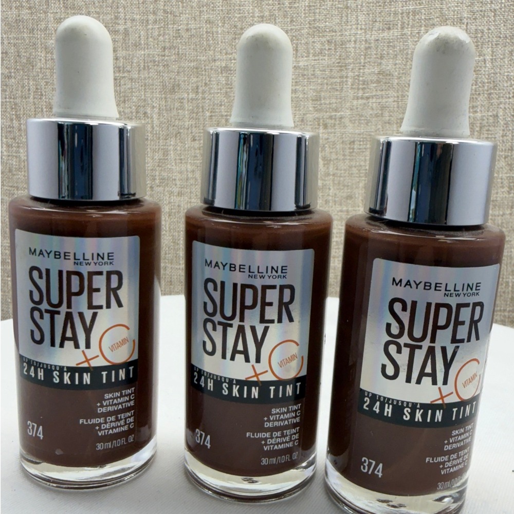 Maybelline Super Stay 24H Skin Tint With Vit C Color 374 Lot of 3